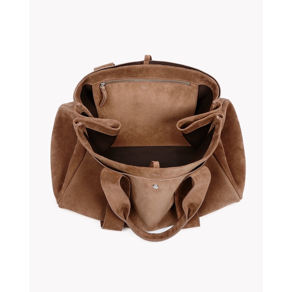 Theory Large Signature Tote Suede Bag in Cedar - Picture 5 of 6